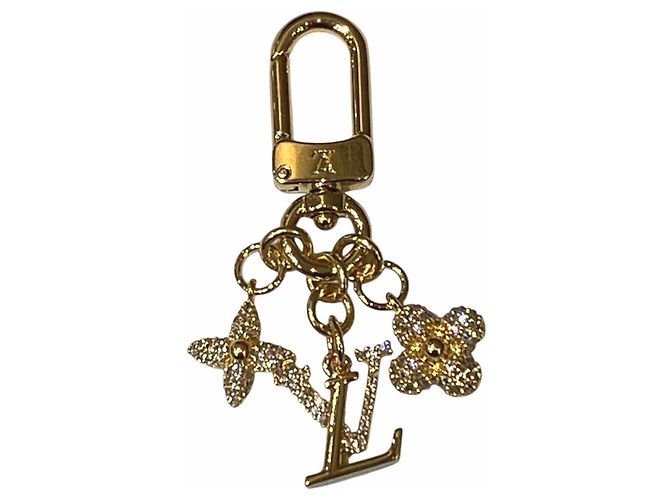 Porte-clés Louis Vuitton Micro Charm LV Iconic Doré