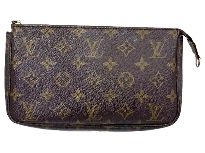 Louis Vuitton Pochette Accessoires Handbag Pouch Marrone