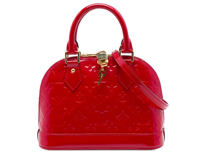 Louis Vuitton Red Monogram Vernis Alma BB Rosso