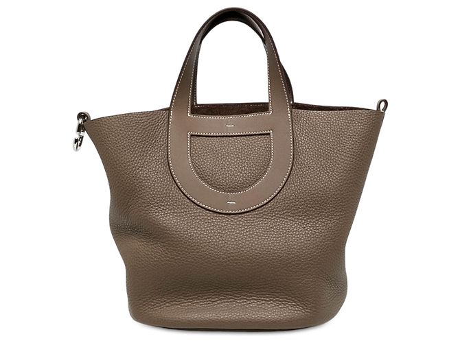 Hermès Brown Clemence and Swift In the Loop 23 Marron Taupe