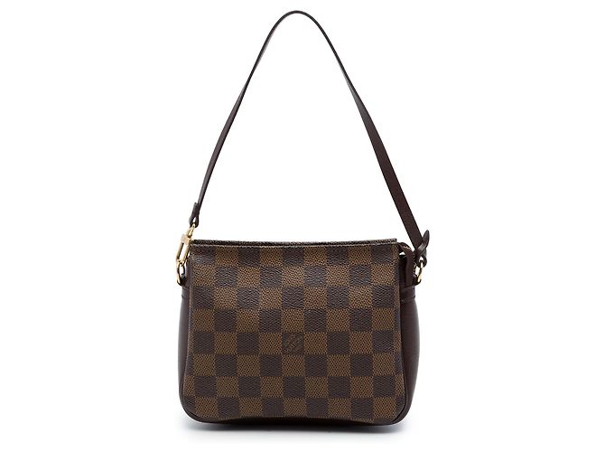 Louis Vuitton Brown Damier Ebene Trousse Pochette Marrom