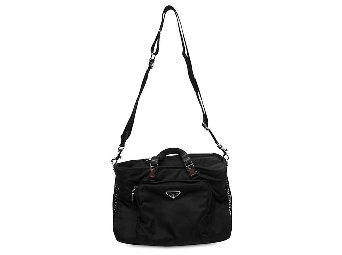 Transportadora de Animais Conversível Prada em Re-Nylon Preto