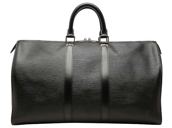 Louis Vuitton Black Epi Keepall 45 Nero