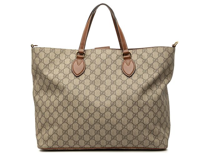 Borsa Tote Soft Convertibile Medium GG Supreme Gucci Beige