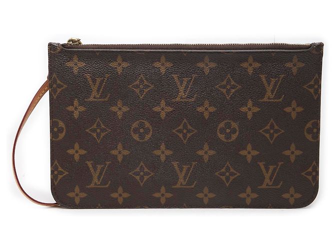 Pochette Louis Vuitton Brown Monogram Neverfull MM Marron