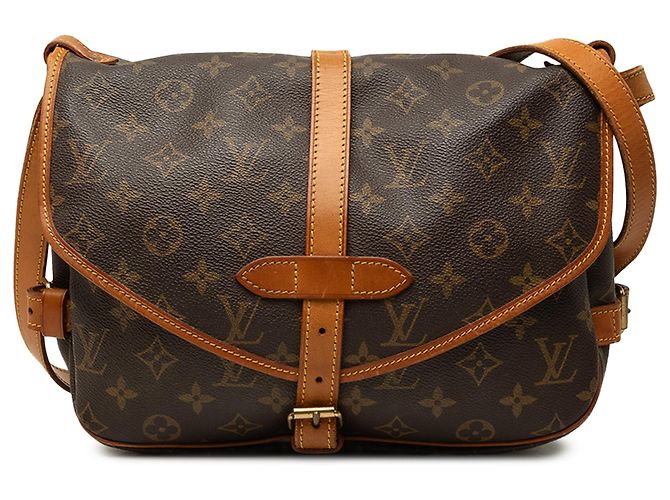 Louis Vuitton Brown Monogram Saumur 25 Marrom
