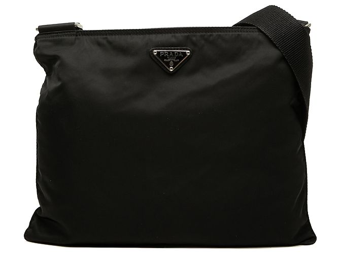 Prada Sac crossbody en Tessuto noir avec fermeture éclair