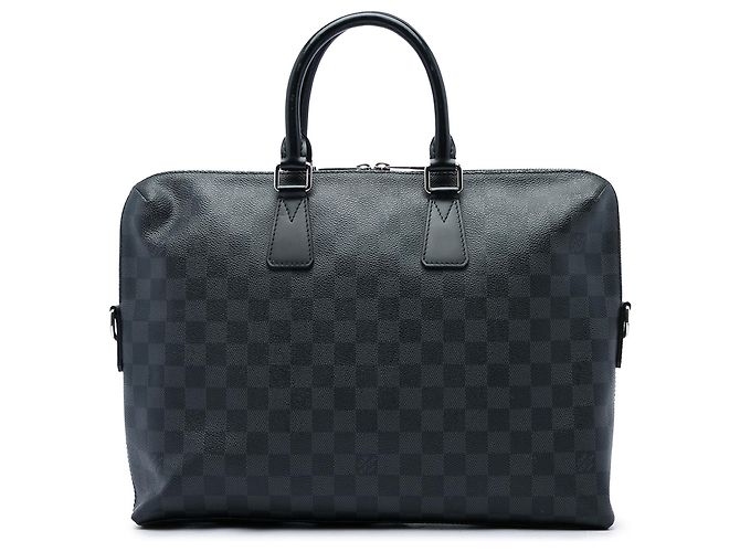 Louis Vuitton Black Damier Graphite Porte Documents Jour Preto
