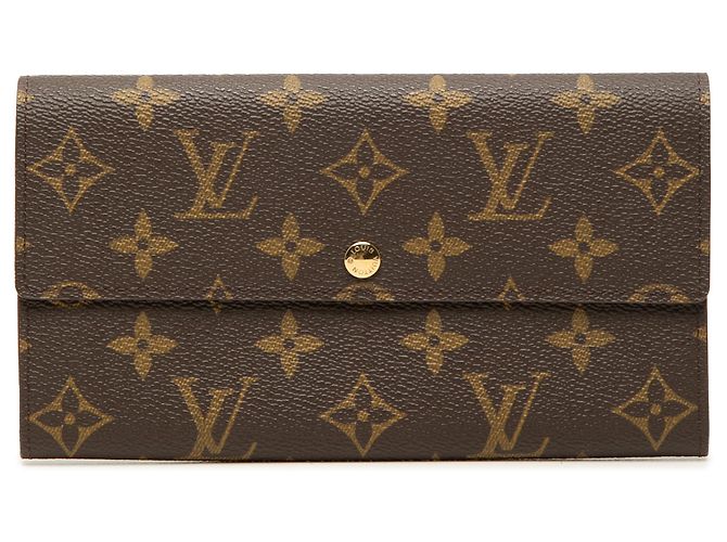 Cartera larga Louis Vuitton Sarah Monogram marrón Castaño