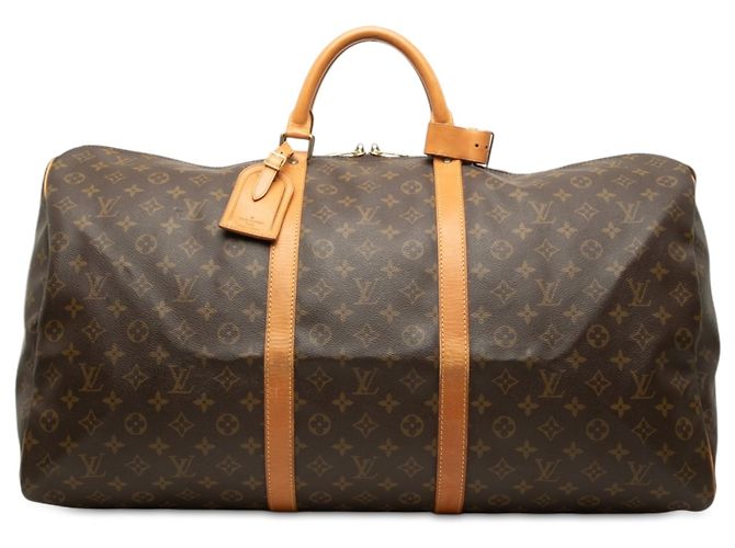 Louis Vuitton Brown Monogram Keepall 60 Marrone