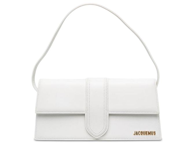 Jacquemus Le Bambino Long en cuir de veau blanc
