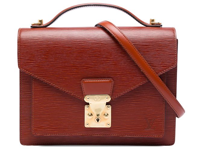 Louis Vuitton Brown Epi Monceau 28 Marron