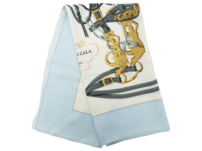 Lenço de seda Hermès White Brides de Gala 90 Branco