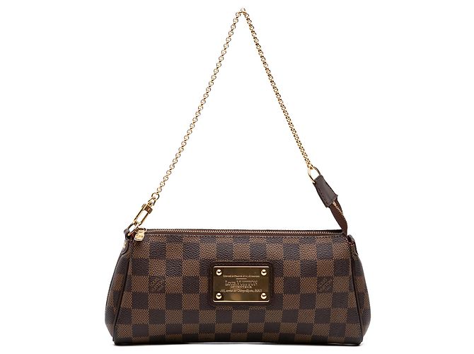 Louis Vuitton Brown Damier Ebene Eva Marrom