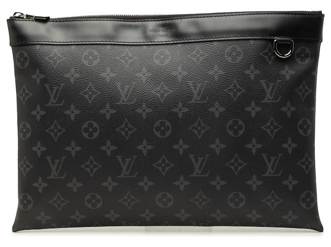 Louis Vuitton Black Monogram Eclipse Discovery Pochette GM Preto