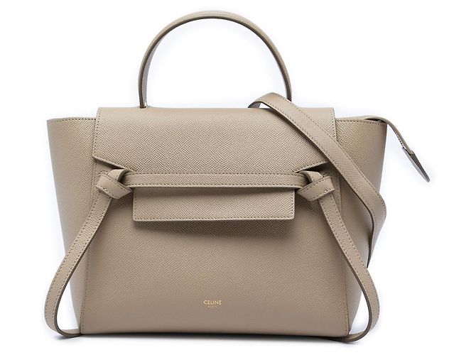 Belt Bag Céline Borsa cintura Celine in pelle di vitello Micro Grained Beige