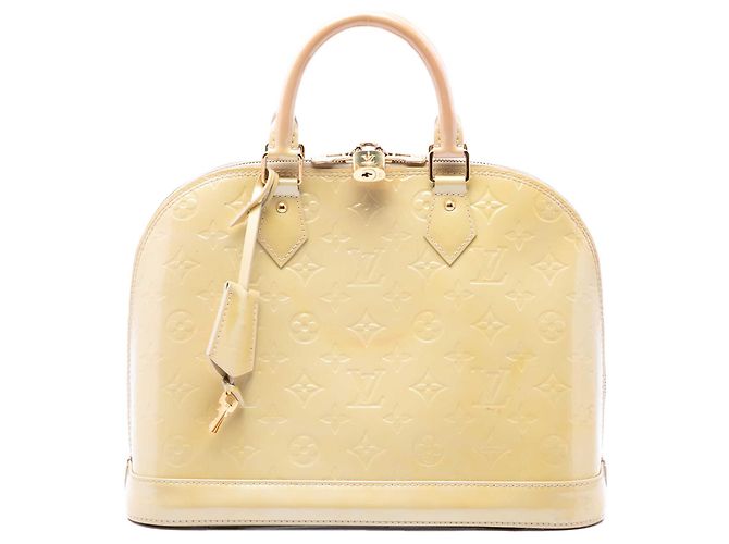 Louis Vuitton Beige Monogram Vernis Alma PM