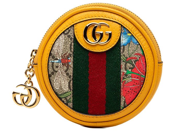 Monedero Gucci Beige GG Supreme Flora Web Ophidia