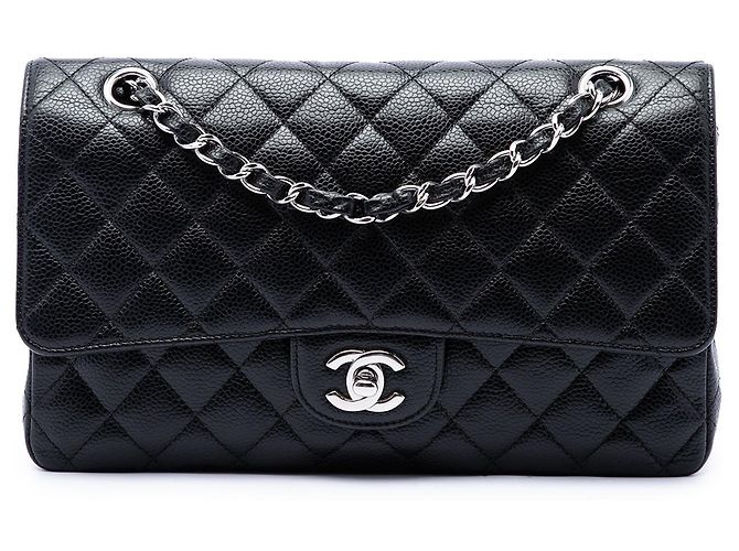 Chanel Black Medium Classic Caviar Double Flap