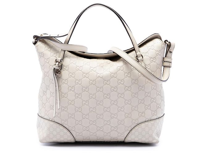 Sac cabas Gucci Brown Medium Guccissima Bree Fold Over Marron Beige