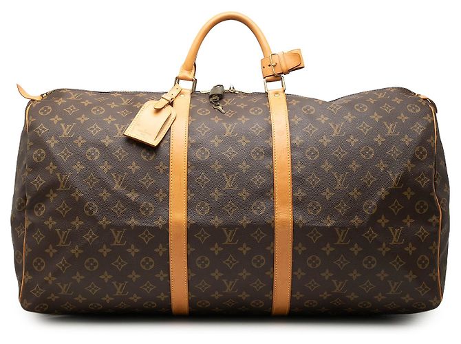 Louis Vuitton Brown Monogram Keepall 60 Marrone