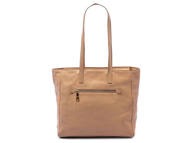 Prada Brown Vitello Daino Shopper Tote Light brown