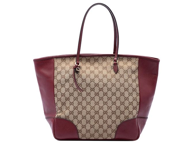 mala Gucci Bree em tela GG bege e couro de bezerro