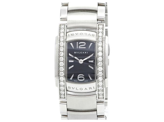 Bulgari Reloj para mujer Bvlgari Assioma Side con bisel de diamantes
