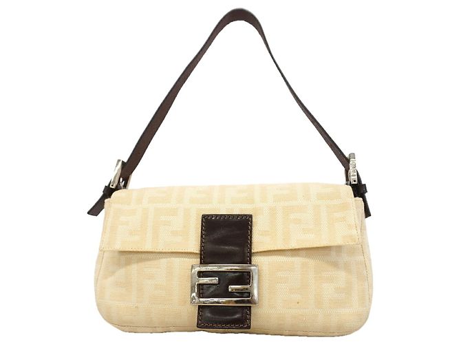mala de mão Fendi Zucca Mamma Bucket Bege