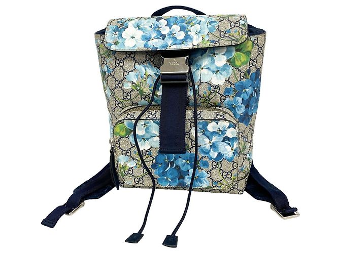Gucci GG Blooms Backpack in Navy Blue