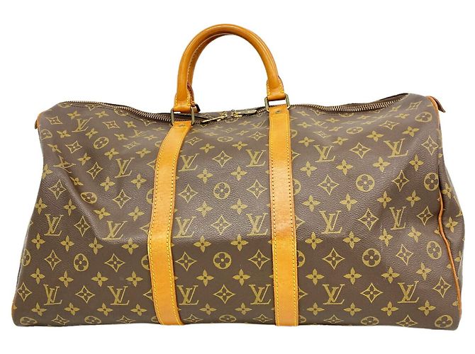 Louis Vuitton Boston Monogram Keepall 50 Brown