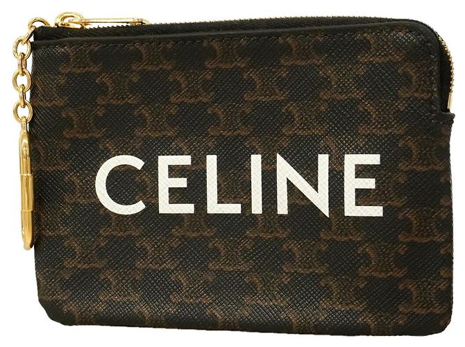 Céline Porta-moedas Celine Triomphe Marrom