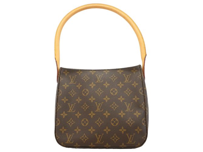 Bolso de hombro Louis Vuitton Monogram Looping MM Castaño