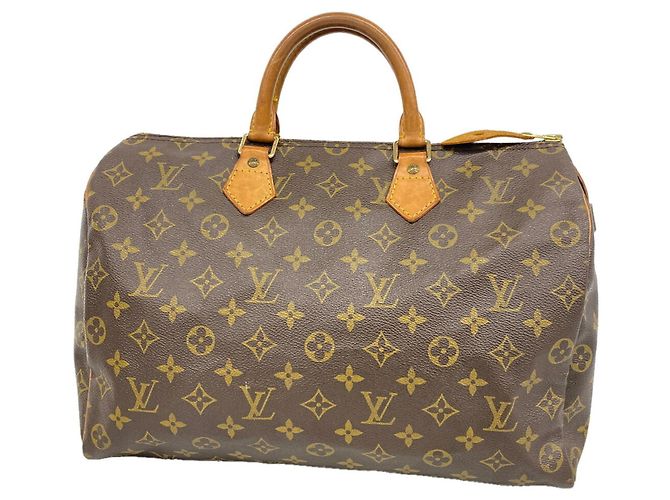 Sac à main Louis Vuitton Monogram Speedy 35 Marron