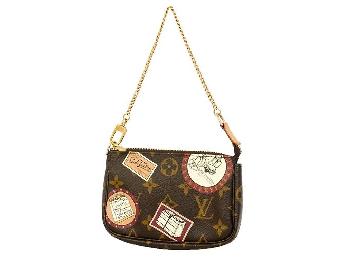 Louis Vuitton Monogram Patch Mini Pochette Accessoires Braun Mehrfarben