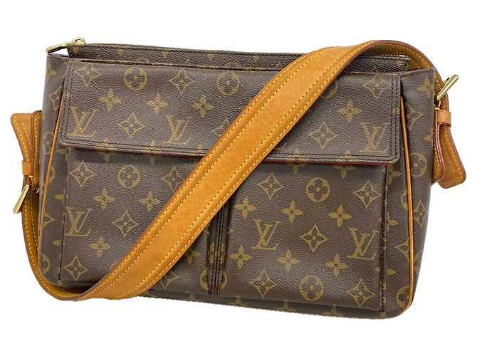 Borsa a tracolla Louis Vuitton Monogram Vivacite GM Marrone