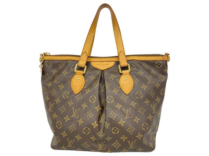 Louis Vuitton Monogram Palermo PM Handbag Brown