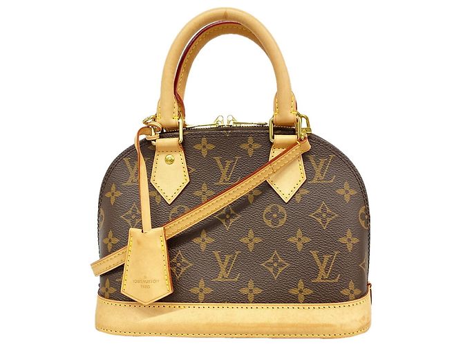 Bolso de mano Louis Vuitton Alma BB Monogram Castaño