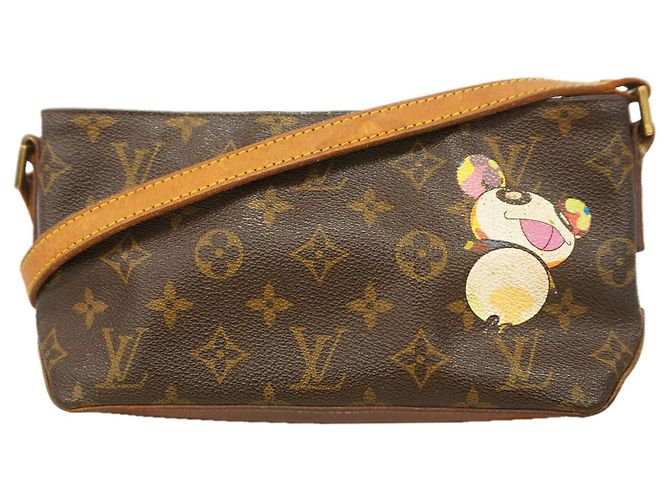 Sac à épaule Louis Vuitton Monogram Panda Trotteur Marron