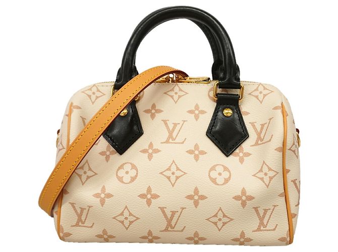 Louis Vuitton Monogram Dune Speedy Bandoulière 20 Handtasche Weiß