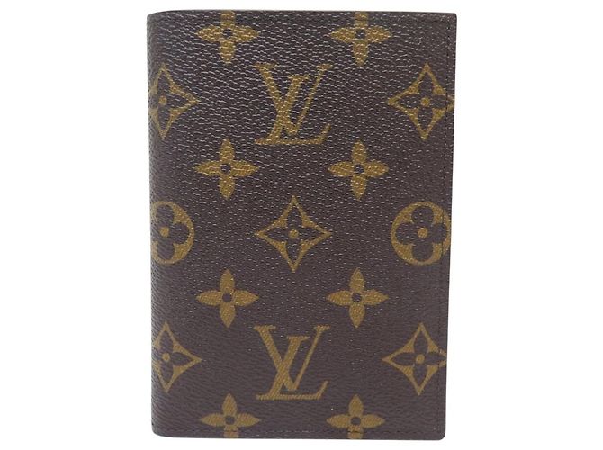 NOVA CAPA DE PASSAPORTE LOUIS VUITTON POCHETTE M64502 EM TOILE MONOGRAM Marrom