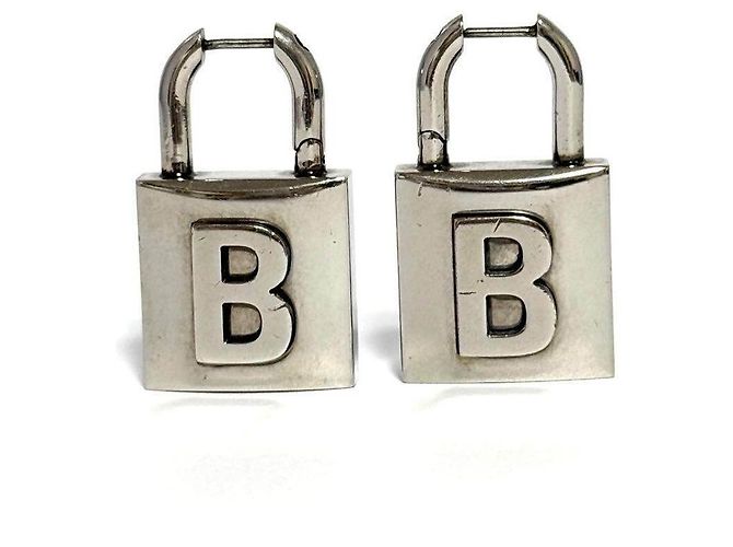 Orecchini Lock Metal Balenciaga Limited D'oro Metallico