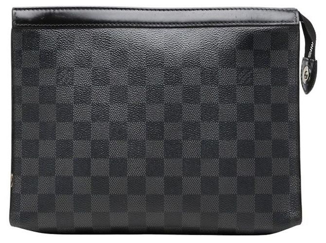 Louis Vuitton Pochette Voyage MM Damier Graphite Clutch Nero
