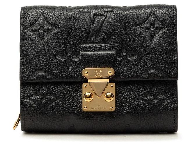 Louis Vuitton Monogram Empreinte Leather Portefeuille Metis Compact Wallet Noir