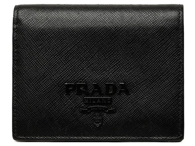 Prada Saffiano Leather Wallet Black