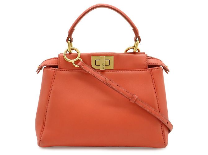 Borsa a tracolla Fendi Mini Peekaboo Rosa