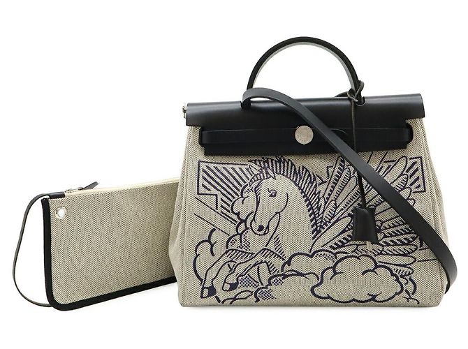 Hermès Bolso Hermes Aile Zip PM Pegasus Pop 2WAY Negro