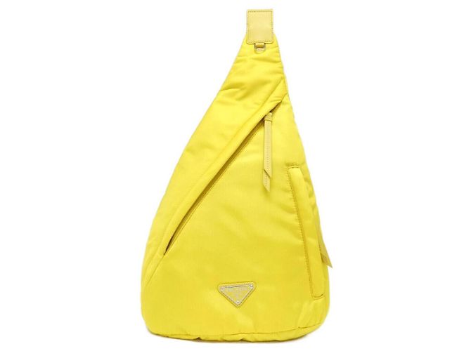 Sac à épaule Prada Tessuto Viteloo Jaune