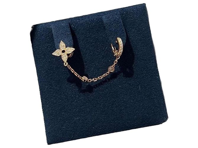 Orecchini Louis Vuitton Idylle Blossom Mono Chain D'oro