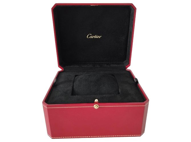 Caja Cartier roja para reloj y joyas